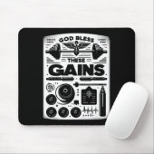 God zegene deze winsten spier bodybuilding ------- muismat (Met muis)