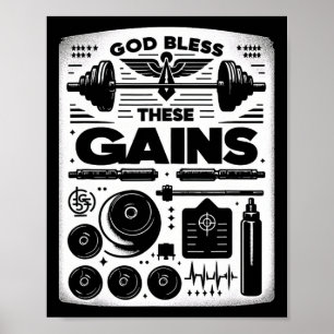 God zegene deze winsten spier bodybuilding ------- poster
