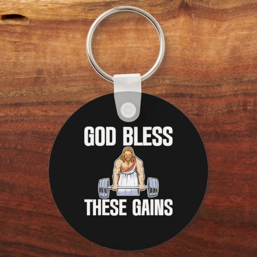God zegene deze winsten spier bodybuilding ------- sleutelhanger (Voorkant)