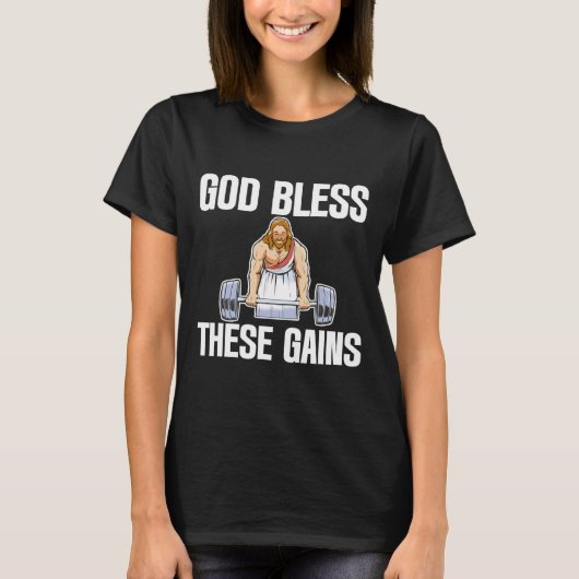 God zegene deze winsten spier bodybuilding ------- t-shirt (Voorkant)
