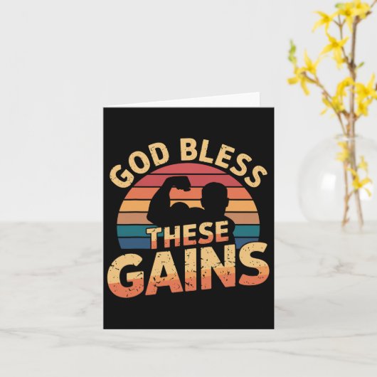 God zegene deze winsten spieropbouw ---- 1 kaart (Gele Bloem)