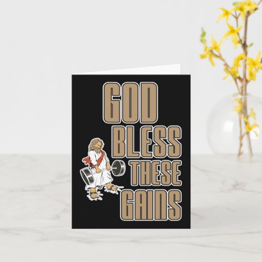 God zegene deze winsten spieropbouw ----- kaart (Gele Bloem)