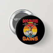 God zegene deze winsten spieropbouw - ronde button 5,7 cm (Voorkant /achterkant)
