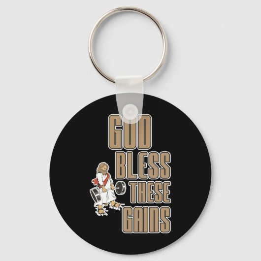 God zegene deze winsten spieropbouw ----- sleutelhanger (Voorkant)