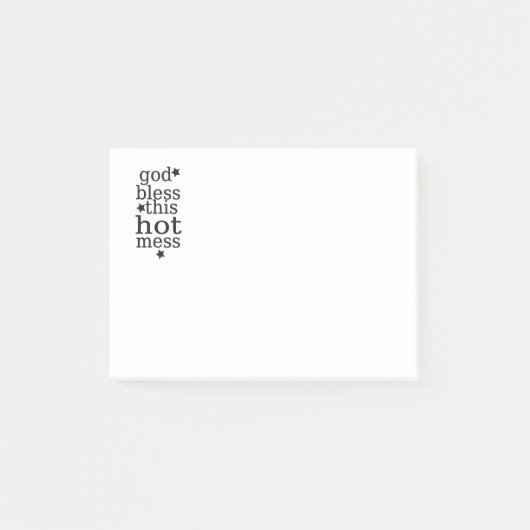 God zegene dit hete Mess - grappige citaat Post-it® Notes (Voorkant)