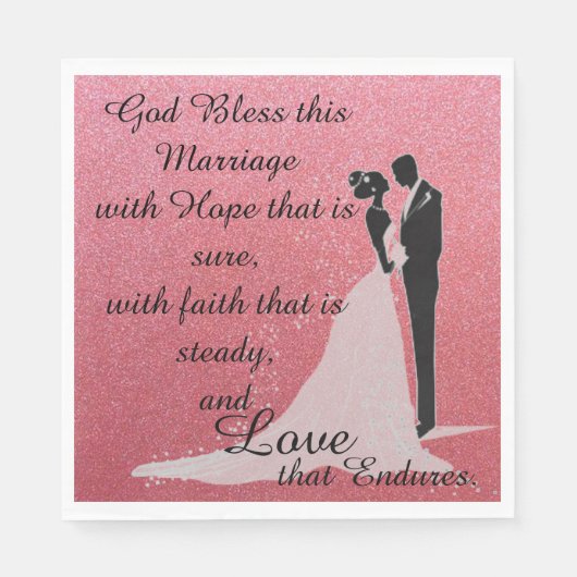 God zegene dit huwelijk servetten (Voorkant)
