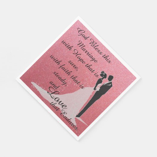 God zegene dit huwelijk servetten (Hoek)