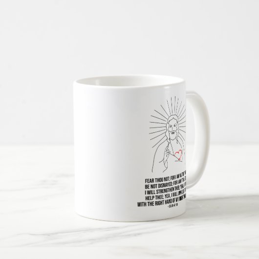 God zegene en bescherm je. Vrees gij niet Koffiemok (Voorkant rechts)