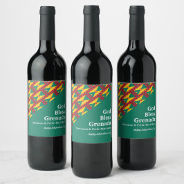 GOD ZEGENE | GRENADA Green | Grenadiaans Wijn Etiket