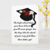 God zegene het Afstuderen Wenskaart Kaart (Gele Bloem)