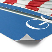 God zegene het Amerikaanse Poster (Hoek)