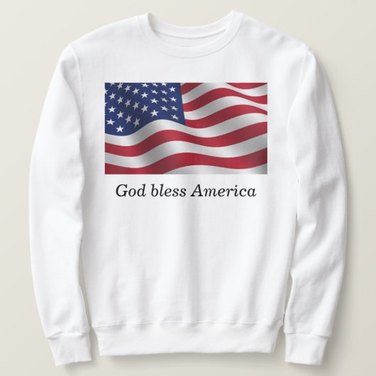 God zegene het Amerikaanse sweatshirt (Design voorkant)