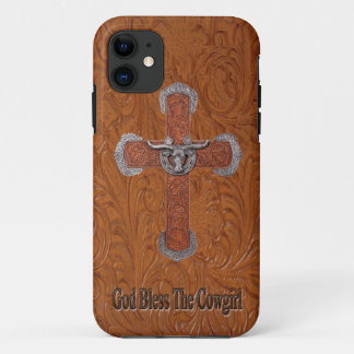 God zegene het Cowgirl Leer IPhone 5 Hoesje