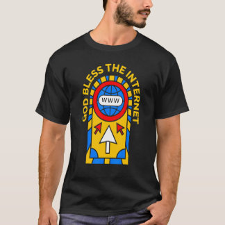God zegene het internet parodie t-shirt