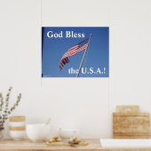 God zegene het poster van de VS! (Keuken)