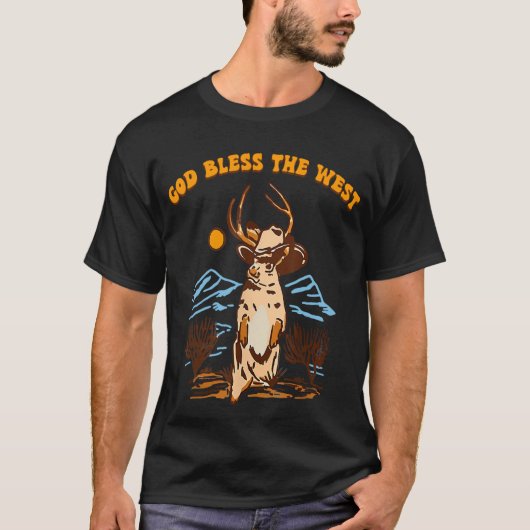 God zegene het West Cowboy Music Land T-shirt (Voorkant)