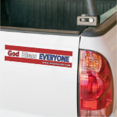 God zegene iedereen bumpersticker (Op Truck)