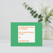 GOD zegene Ierland. Liefs, je Amerikaanse vriend. Briefkaart (Staand voorkant)