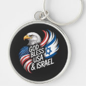 God zegene Israël USA Sleutelhanger (Voorkant)