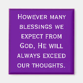 God zegene je boven verwachting magneet (Voorkant)