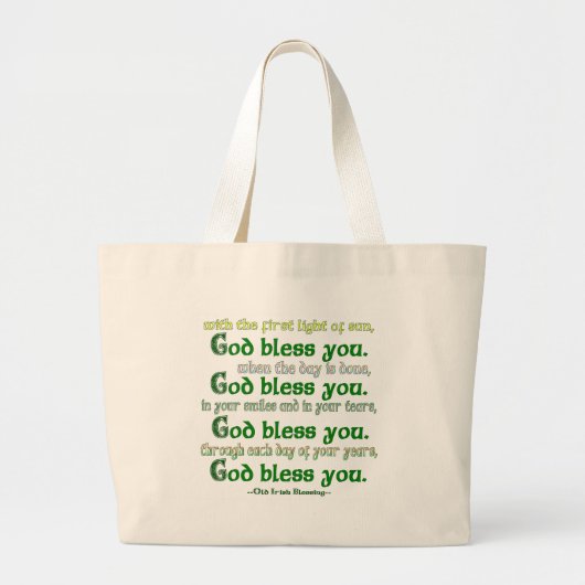 God zegene je grote tote bag (Voorkant)