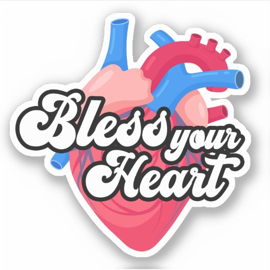 God zegene je hart sticker (Voorkant)