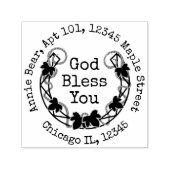 God zegene je Ivy Laurel met retouradres Zelfinktende Stempel (Design)