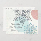 God zegene je op je verjaardag, getallen 6:24 Bijb Briefkaart (Voorkant / Achterkant)