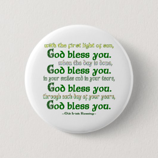 God zegene je ronde button 5,7 cm (Voorkant)