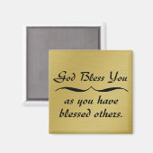 God zegene je zoals je anderen hebt gezegend magneet (Voorkant / Achterkant)