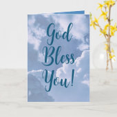 God zegene jullie wolken en de hemel kaart (Gele Bloem)