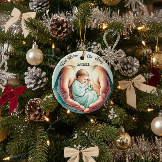 God zegene mijn Baby 🎄👶 Keramisch Ornament