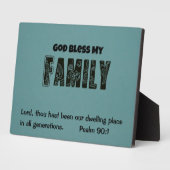 God zegene mijn familie - psalm 90:1 fotoplaat (Zijkant)