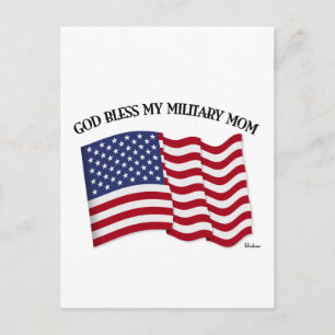GOD ZEGENE MIJN MILITAIRE MOEDER met Amerikaanse v Briefkaart