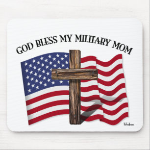 GOD ZEGENE MIJN MILITAIRE MOEDER ruwe kruis & Amer Muismat