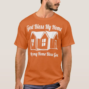 God zegene mijn thuis, Spiritueel, religieus, kerk T-shirt