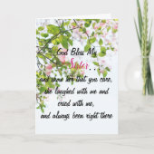 "God zegene mijn zuster"-kaart Notitiekaartje (Voorkant)