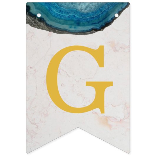 God zegene naam Blue Geode Boy doop communie Vlaggetjes (Eerste vlag)