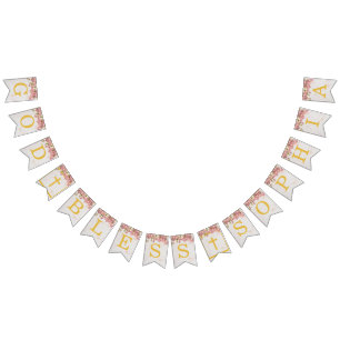 God zegene naam roze orchideeën meisje doop commun vlaggetjes