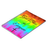 "God zegene ons allemaal" Rainbow Spiral Notitiebo Notitieboek (Linkerzijde)