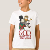 God zegene ons allen een kerstkarol tiny Tim T-shirt (Voorkant)