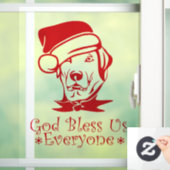 God zegene ons (hond) raamsticker (Huis)