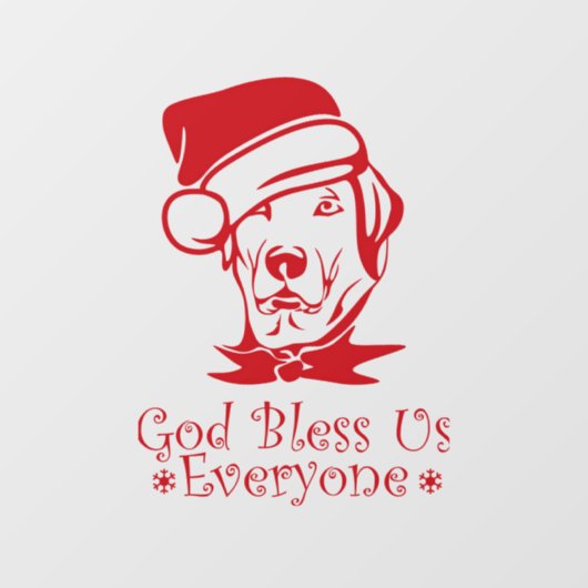 God zegene ons (hond) raamsticker (Vel)