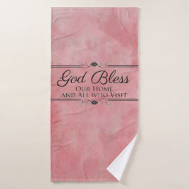 God zegene ons huis bad handdoek