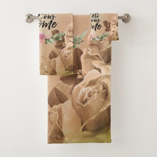 God zegene ons huis bad handdoek (Insitu)