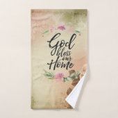 God zegene ons huis bad handdoek (Handdoek)