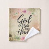 God zegene ons huis bad handdoek (Wasdoekje)