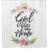 God zegene ons huis douchegordijn (Voorkant)