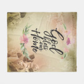 God zegene ons huis fleece deken (Voorkant (Horizontaal))