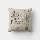 God zegene ons huis: Gepersonaliseerd Kussen (Voorkant)